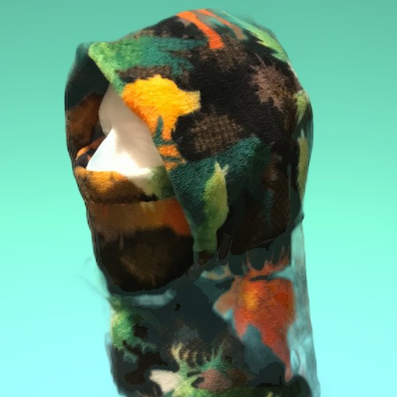 Soft Camouflage Animal Fall Silhouette Fleece Versatile Hood NWT